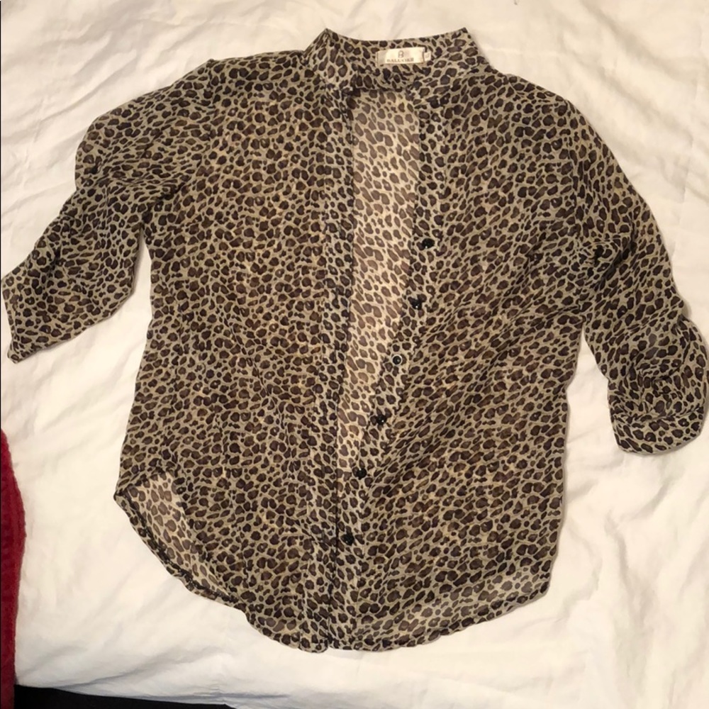 Cheetah print blouse